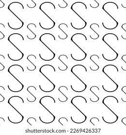 Nahtlose abstrakte S-Design-Hakenmuster.