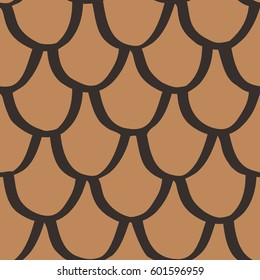 Seamless abstract scallop scales pattern