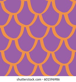 Seamless abstract scallop scales pattern