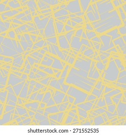 Seamless Abstract Scattered Lines and Uncompleted Squares Background Pattern