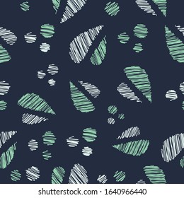 Seamless abstract scribbled shapes pattern repeat endless artistic decorative background texture for textile, carpets, clothing, wallpapers, curtains, fashion, fabric prints