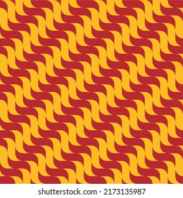 Seamless abstract sea wave background. Vector wavy red and yellow pattern.Geometric background.