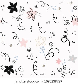 Seamless abstract simple background. Vector illustration. Vector floral background.