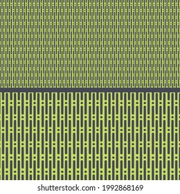 Seamless Abstract Simple Organic Pattern. Scalable Liquid Style Lines Pattern. Set of 2 Different Patterns in Liquid Style. Neon Green Background and Dark Blue Foreground.