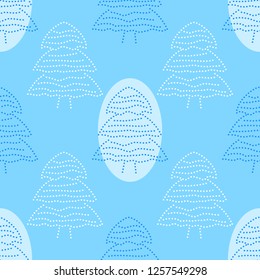 Seamless abstract spruce trees pattern