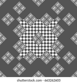 Seamless abstract square background. Tiled geometric texture. Vector seamless pattern.