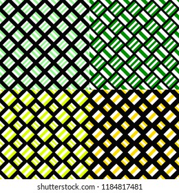 Seamless abstract square pattern background template set - vector design