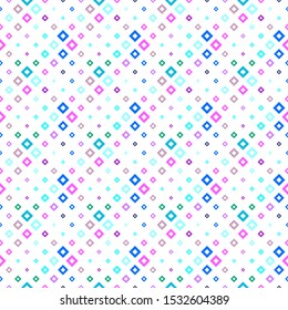 Seamless abstract square pattern background - colorful geometrical vector design with squares