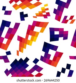 seamless with abstract squares on a white background
