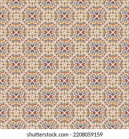 seamless abstract star and flower background, graphic art design fabirc and ethnic illustration textile.