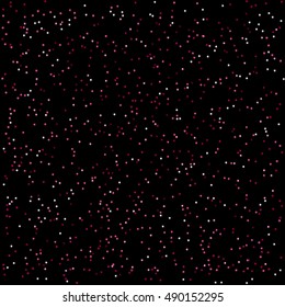 Seamless abstract star pattern vector, black background