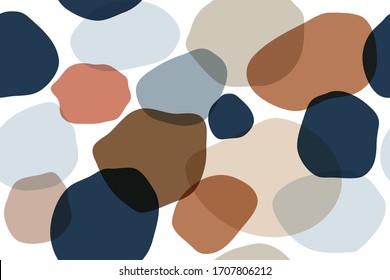 Seamless Abstract Stone Pattern, Organic Hand Drawn Background, Nature Pattern