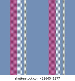 Seamless abstract stripe pattern. Colored striped pixel texture background. Textile design. Vector graphics of printing on fabric, shirt, textile, curtain and tablecloth.