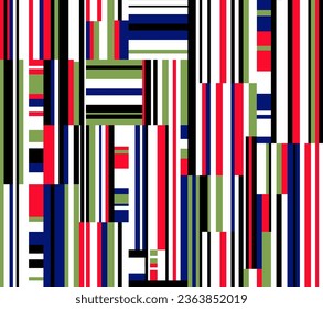 Seamless abstract striped background ,colorful rectangles. Stripe seamless pattern with colorful vertical parallel colors. Modern vector pattern stripes abstract geometric background.  Various lines.