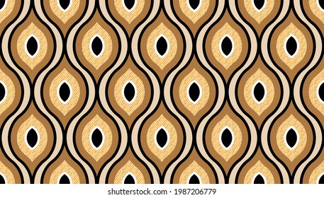 Seamless abstract striped with geometric pattern.
