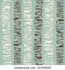 seamless abstract striped pattern in brown and beige on texture turquoise background
