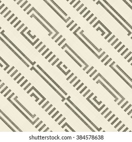 seamless abstract striped pattern in brown and beige on texture background. Tile