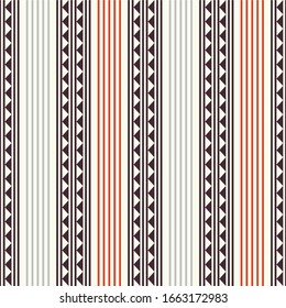 Seamless abstract striped pattern with triangles. Vertical stripes pattern. Vector illustration