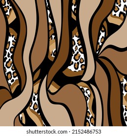 Seamless abstract striped pattern. Vector Illustration.