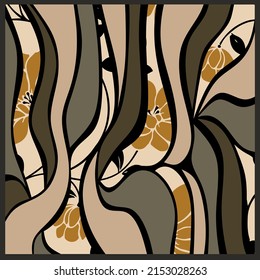 Seamless abstract striped pattern. Vector Illustration.