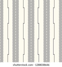 Seamless abstract striped pattern. Vintage pattern with stripes. Vector pattern