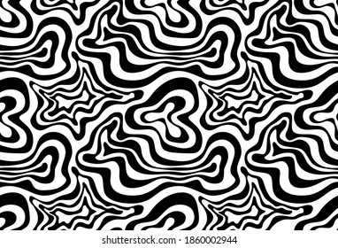 Seamless abstract striped wavy line  pattern.Vector design for fashion print and backgrounds.