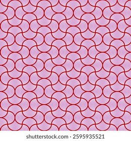 Seamless Abstract Striped White Petals Coral Background. Two-Tone Vector Pattern. Very beautiful seamless pattern design for decorating, wallpaper, wrapping paper, fabric, backdrop and etc.
