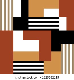 Seamless abstract striped,golden rectangles on colored background.EPS10 Illustration.