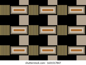 Seamless abstract striped,rectangles on beige background.EPS10 Illustration.