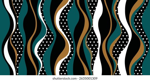 Seamless abstract striped,wavy with clorful pattern.Vector design for fashion print and backgrounds.