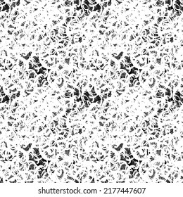 Seamless abstract structural pattern of white smooth curves on a black background.