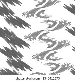 Seamless abstract surface pattern design. Vector natural ink realistic brush