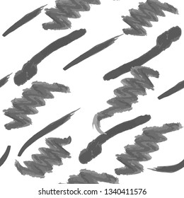 Seamless abstract surface pattern design. Vector natural ink realistic brush