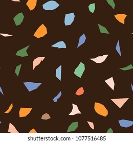 Seamless abstract terrazzo pattern.