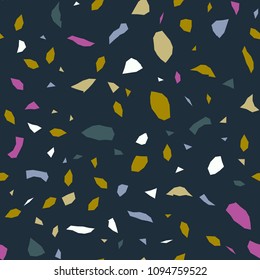 Seamless abstract terrazzo pattern.