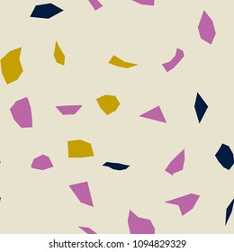 Seamless abstract terrazzo pattern.