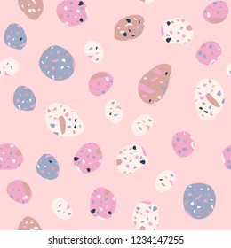 Seamless abstract terrazzo pattern