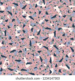 Seamless abstract terrazzo pattern