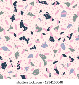 Seamless abstract terrazzo pattern