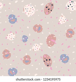 Seamless abstract terrazzo pattern