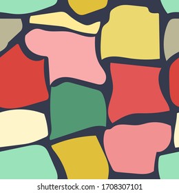 Nahtlose abstrakte Terrazzo-Muster. Kreative Illustration für Textil- oder Buchumschläge, Herstellung, Wallpaper, Druck, Geschenkpackung, Fußboden