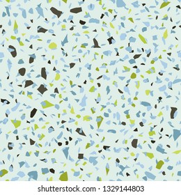 Seamless abstract terrazzo pattern.
Terrazzo flooring vector seamless pattern. Texture of floor, composed of different kind of stone.