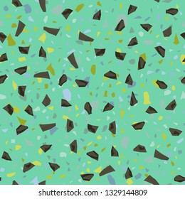 Seamless abstract terrazzo pattern.
Terrazzo flooring vector seamless pattern. Texture of floor, composed of different kind of stone.