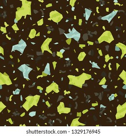 Seamless abstract terrazzo pattern.
Terrazzo flooring vector seamless pattern. Texture of floor, composed of different kind of stone.