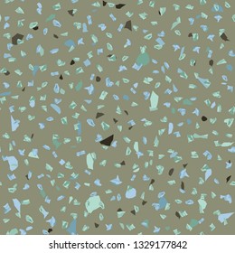 Seamless abstract terrazzo pattern.
Terrazzo flooring vector seamless pattern. Texture of floor, composed of different kind of stone.