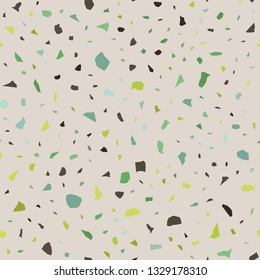 Seamless abstract terrazzo pattern.
Terrazzo flooring vector seamless pattern. Texture of floor, composed of different kind of stone.
