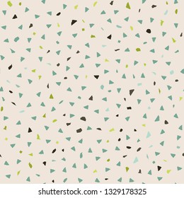 Seamless abstract terrazzo pattern.
Terrazzo flooring vector seamless pattern. Texture of floor, composed of different kind of stone.