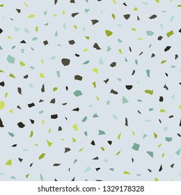 Seamless abstract terrazzo pattern.
Terrazzo flooring vector seamless pattern. Texture of floor, composed of different kind of stone.