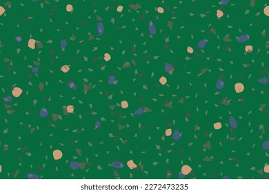 Seamless Abstract Terrazzo Pattern. Mosaic Venetian Organic Design. Terrazzo Glass Marble Material. Gray Vector Floor Background. Marble Home Granite Texture. Stone Concrete Irregular Print. Glass Art