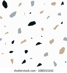 Seamless abstract terrazzo pattern. Stone texture.